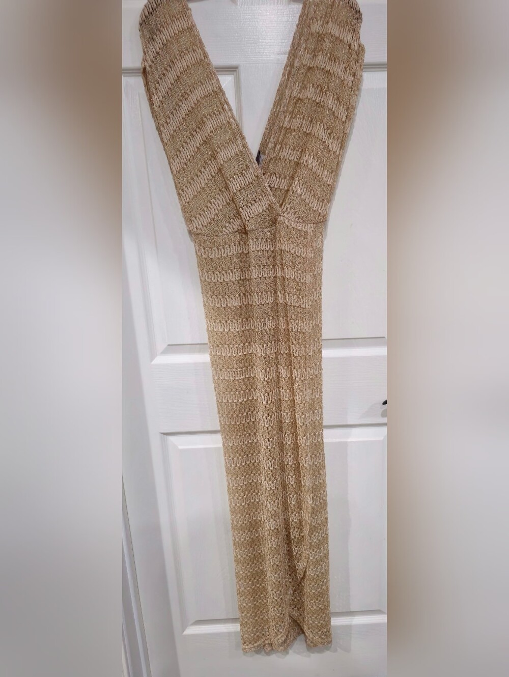 ELF Beige Knit Swim Coverup Maxi